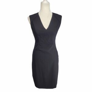 REBECCA TAYLOR dress  black‎ sleeveless silk lined sheath 0